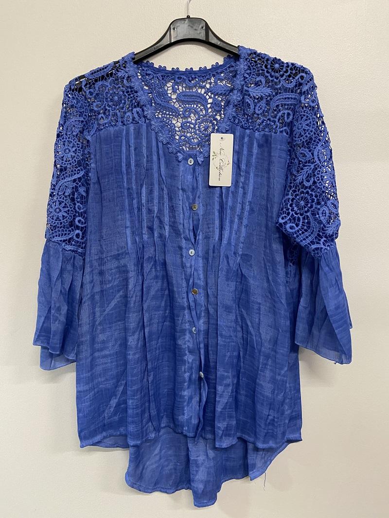Chemise D'équitation Femme Irideon Manches Courtes - Bleu, Tenue D'été Pour Cavalière