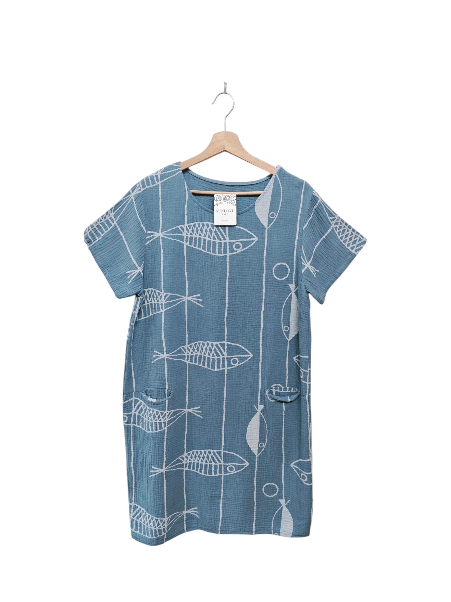 Robes mi-longues Femme Bleu jean Sun Love 21253 #c Efashion Paris