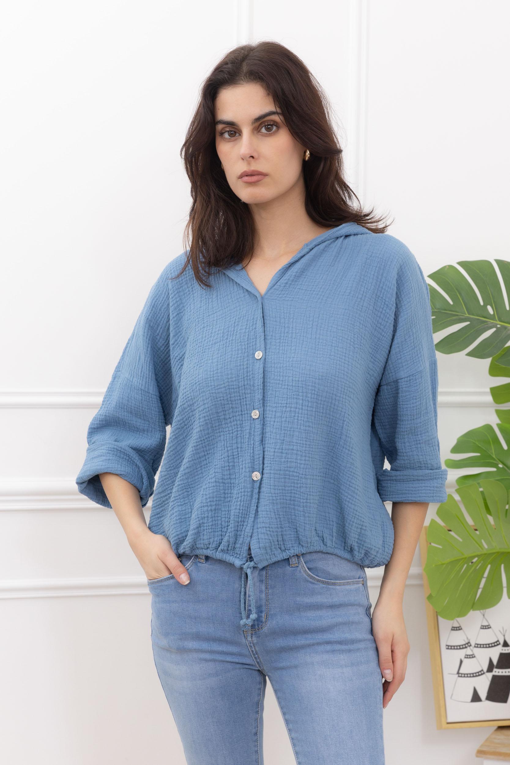 Cardigans Women Jean blue Sun Love 9705 #c Efashion Paris