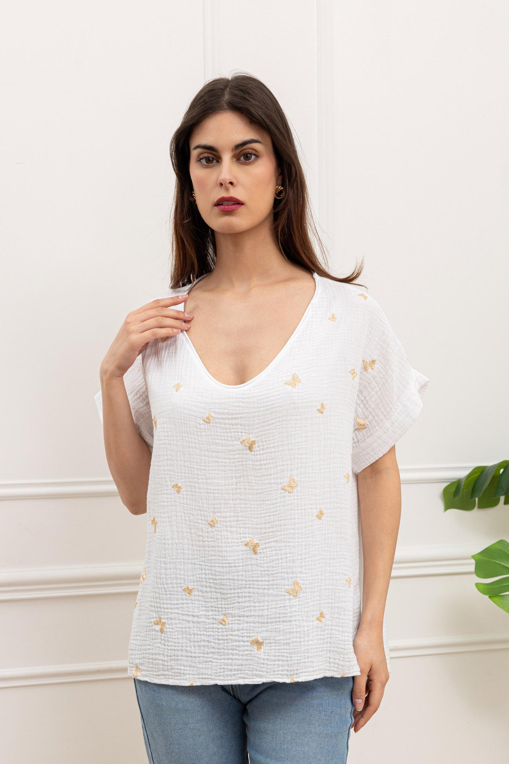 Blouses Femme Blanc Sun Love 25309 #c Efashion Paris