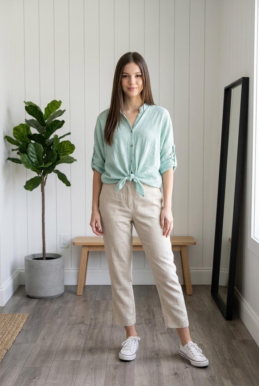 Camisas Mujer Green water Sun Love 24193 #c Efashion Paris