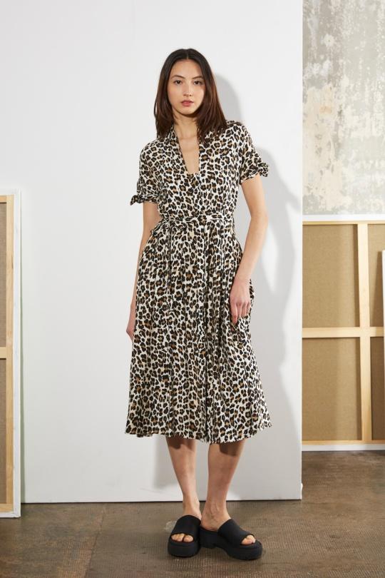Robes mi-longues Femme Leopard LILY WHITE 24062JR Efashion Paris