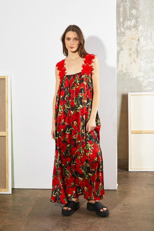 Maxi dresses Women Black LILY WHITE 24396YR Efashion Paris