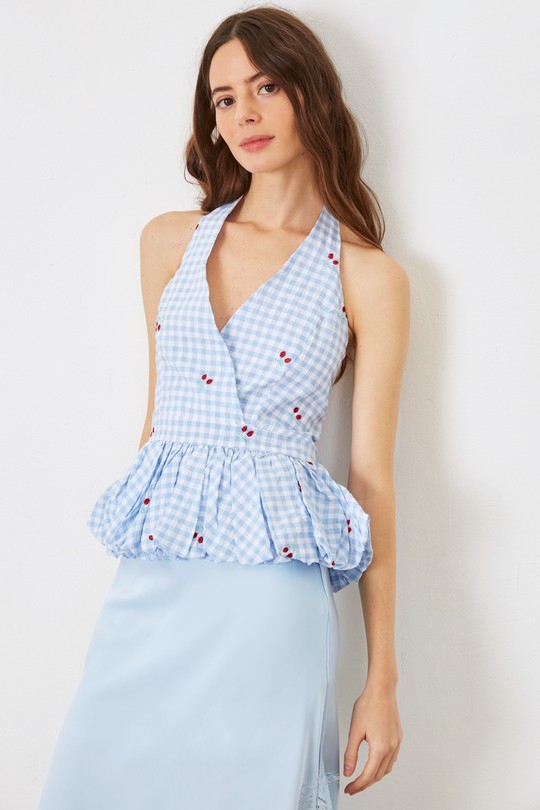 Tops Femme Bleu clair LILY WHITE 60026LT Efashion Paris