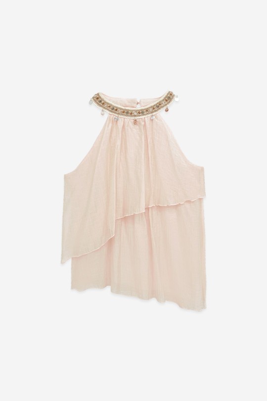 Tops Femme Beige Clair LILY WHITE 60032LT Efashion Paris