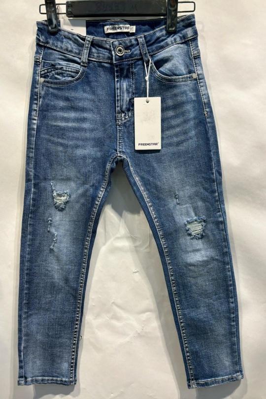 Pantalones Niño y bébé  Jean blue Free Star 90005-M Efashion Paris