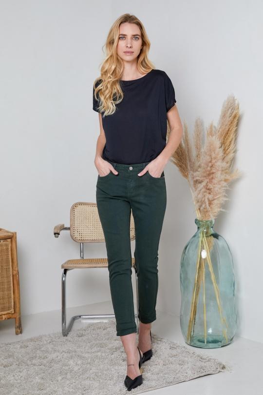 Pantalons Femme Vert bouteille R-Display D1475 Efashion Paris