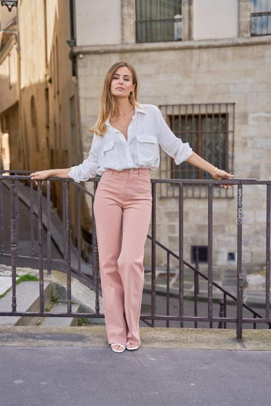 Trousers Women Old pink R-Display D1556 Efashion Paris