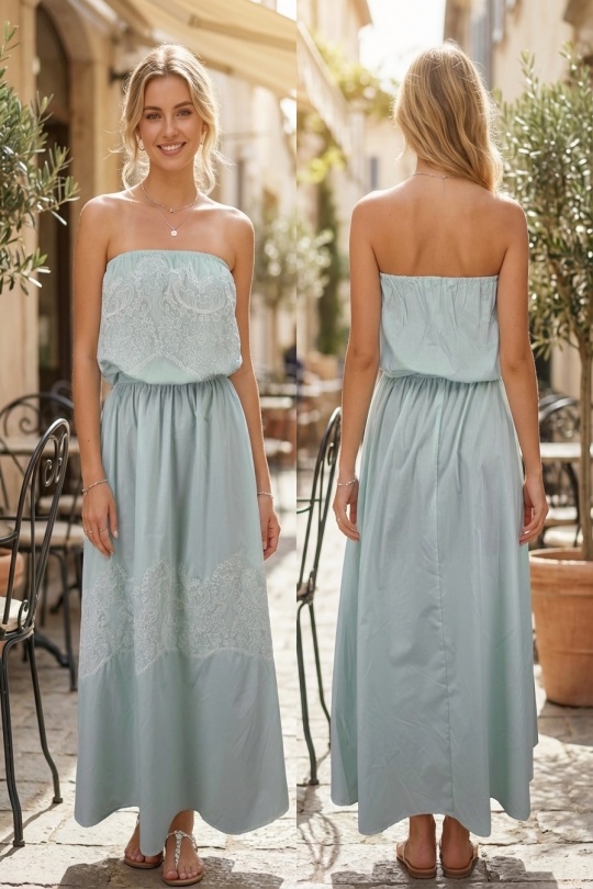 Vestidos largos Mujer Sky blue R-Display 2601026 Efashion Paris