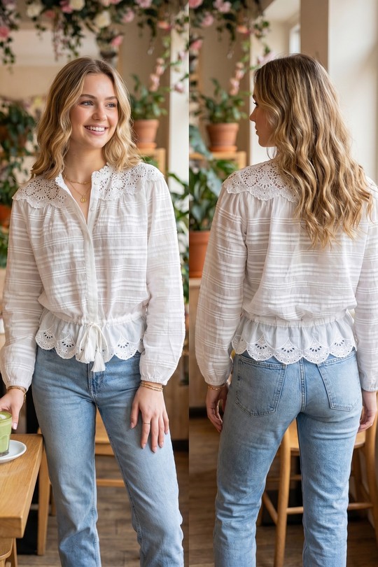 Tops Femme Blanc R-Display 2601007 Efashion Paris