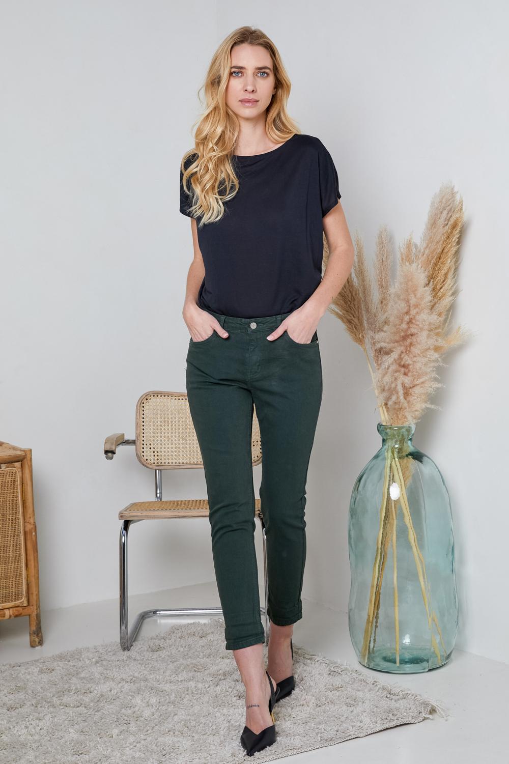 Pantalons Femme Vert bouteille R-Display D1475 #c Efashion Paris