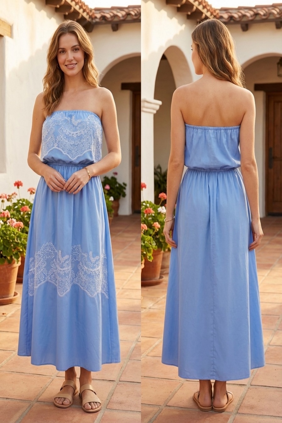 Vestidos largos Mujer Sky blue R-Display 2601026 #c Efashion Paris