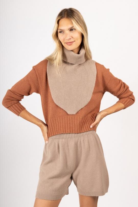 Scarves Accessories Taupe Max & Enjoy CACHE COL EN MAILLE SANS COUTURE-57017 Efashion Paris