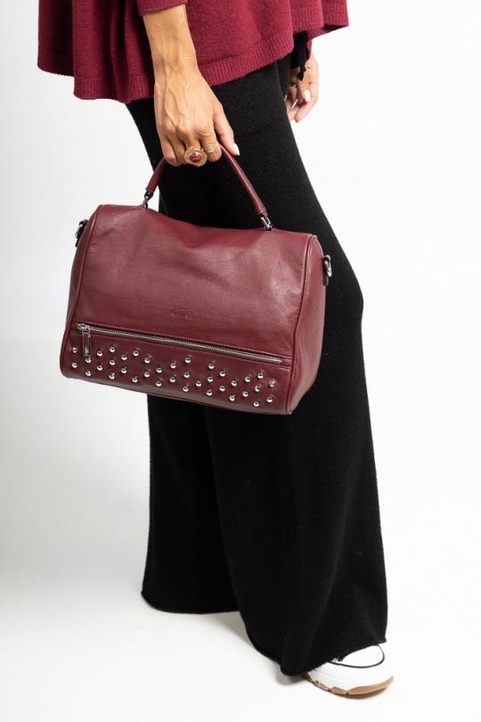 Sacs à main Maroquinerie Bordeaux Max & Enjoy SAC CLOUTÉS BOWLING  - EL-006 Efashion Paris