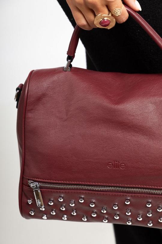 Sacs à main Maroquinerie Bordeaux Max & Enjoy SAC CLOUTÉS BOWLING  - EL-006 Efashion Paris