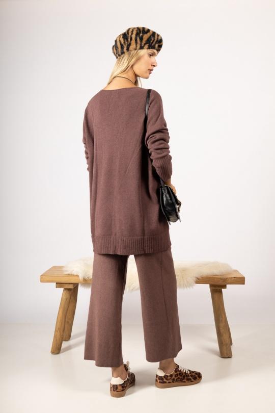 Pantalons Femme Kaki Max & Enjoy PANTALON LARGE EN MAILLE SANS COUTURE - Y52005 Efashion Paris