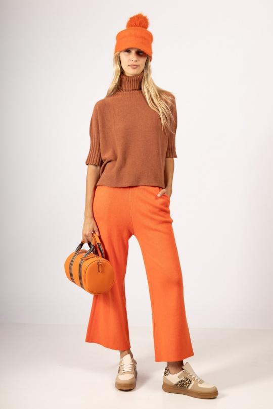 Pantalons Femme Kaki Max & Enjoy PANTALON LARGE EN MAILLE SANS COUTURE - Y52005 Efashion Paris