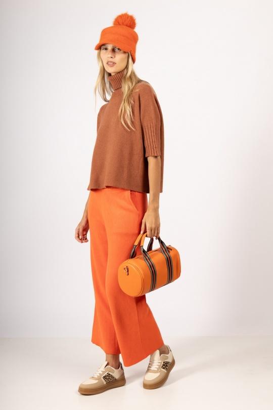 Pantalons Femme Kaki Max & Enjoy PANTALON LARGE EN MAILLE SANS COUTURE - Y52005 Efashion Paris