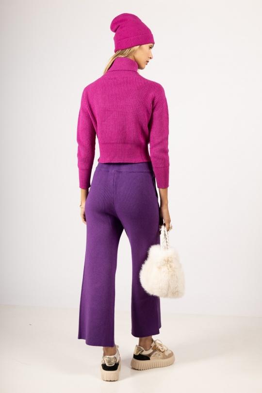 Pantalons Femme Kaki Max & Enjoy PANTALON LARGE EN MAILLE SANS COUTURE - Y52005 Efashion Paris