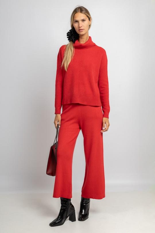 Pantalons Femme Kaki Max & Enjoy PANTALON LARGE EN MAILLE SANS COUTURE - Y52005 Efashion Paris