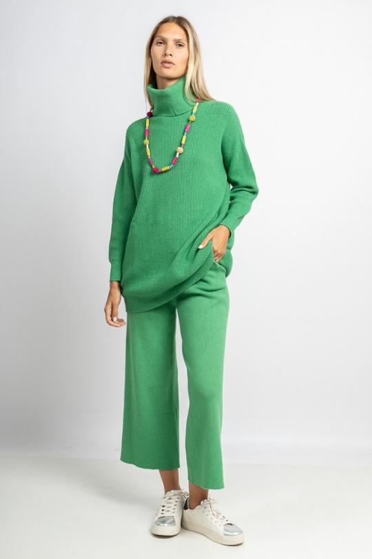 Pantalons Femme Kaki Max & Enjoy PANTALON LARGE EN MAILLE SANS COUTURE - Y52005 Efashion Paris