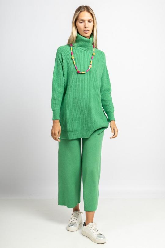 Pantalons Femme Kaki Max & Enjoy PANTALON LARGE EN MAILLE SANS COUTURE - Y52005 Efashion Paris