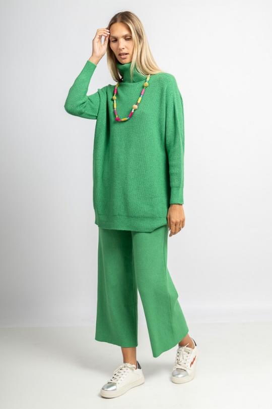 Pantalons Femme Kaki Max & Enjoy PANTALON LARGE EN MAILLE SANS COUTURE - Y52005 Efashion Paris