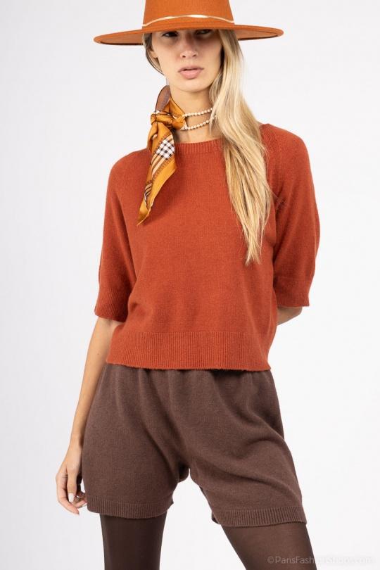 Jumpers Women Rust Max & Enjoy PULL COL ROND EN MAILLE SANS COUTURE - 570542 Efashion Paris