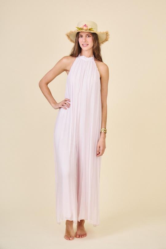 Combinaisons Femme Rose Max & Enjoy COMBINAISON PANTALON EN SOIE MÉLANGÉE EFFET VAPOREUX 28393 Efashion Paris