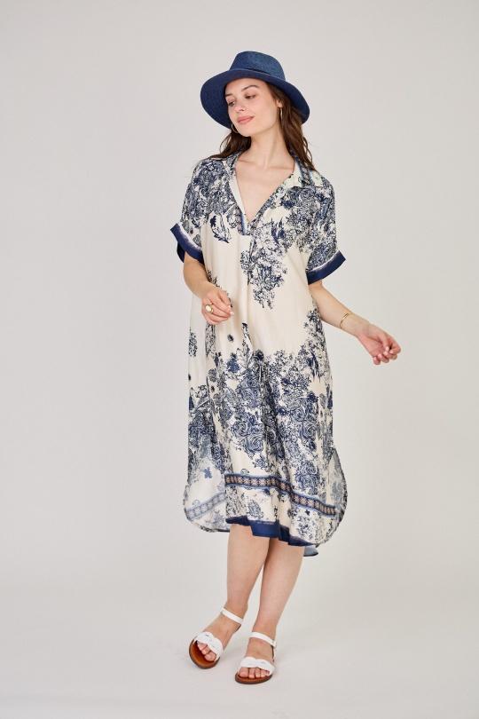 Midi dresses Women Navy blue Max & Enjoy ROBE IMPRIMÉE 69917  Efashion Paris