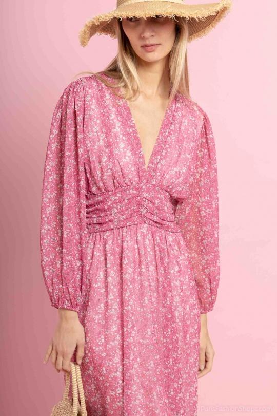 Robes longues Femme Rose Max & Enjoy ROBE LIBERTY 12882 Efashion Paris