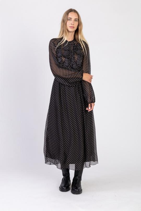 Robes longues Femme Noir Max & Enjoy 33047 ROBE LONGUE EN SOIE VAPOREUSE Efashion Paris