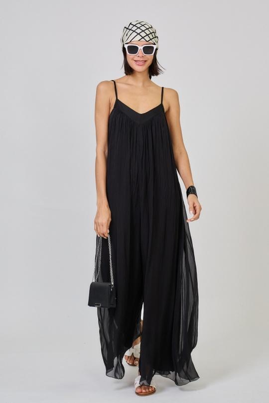 Combinaisons Femme Vert d eau Max & Enjoy COMBINAISON PANTALON EN SOIE MÉLANGÉE EFFET VAPOREUX 30237 Efashion Paris