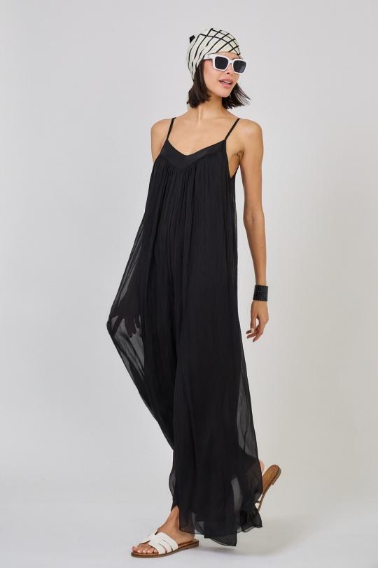 Combinaisons Femme Vert d eau Max & Enjoy COMBINAISON PANTALON EN SOIE MÉLANGÉE EFFET VAPOREUX 30237 Efashion Paris