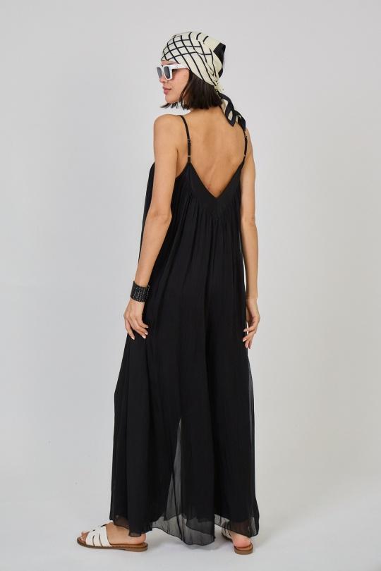 Combinaisons Femme Vert d eau Max & Enjoy COMBINAISON PANTALON EN SOIE MÉLANGÉE EFFET VAPOREUX 30237 Efashion Paris