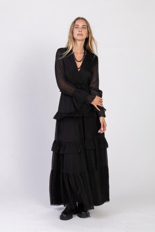 Robes longues Femme Bleu ciel Max & Enjoy ROBE LONGUE EN SOIE MÉLANGÉE 33098 Efashion Paris