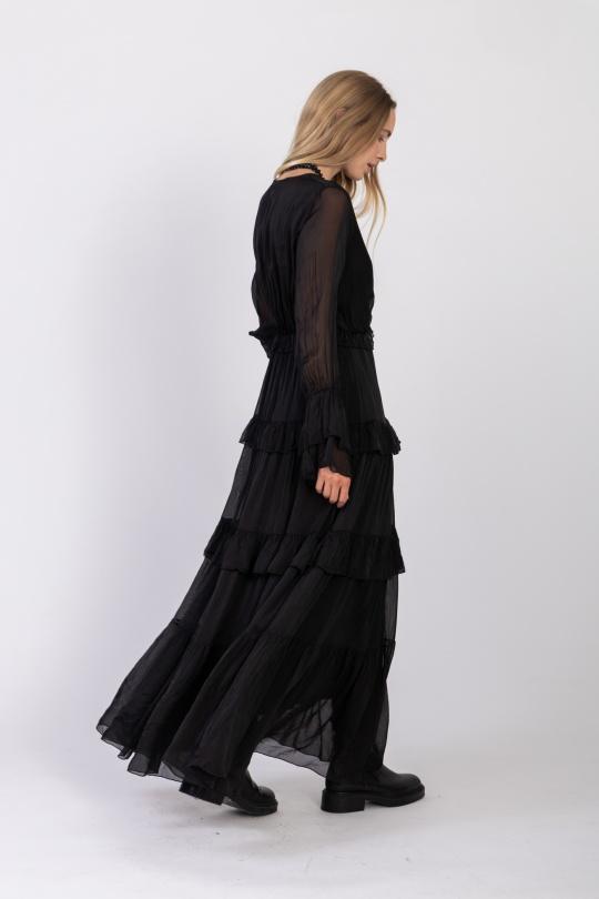 Robes longues Femme Bleu ciel Max & Enjoy ROBE LONGUE EN SOIE MÉLANGÉE 33098 Efashion Paris