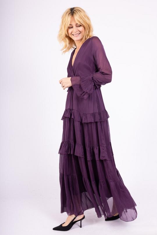 Robes longues Femme Bleu ciel Max & Enjoy ROBE LONGUE EN SOIE MÉLANGÉE 33098 Efashion Paris