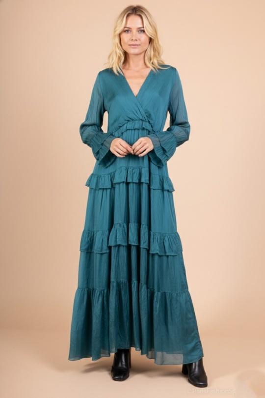 Robes longues Femme Bleu ciel Max & Enjoy ROBE LONGUE EN SOIE MÉLANGÉE 33098 Efashion Paris