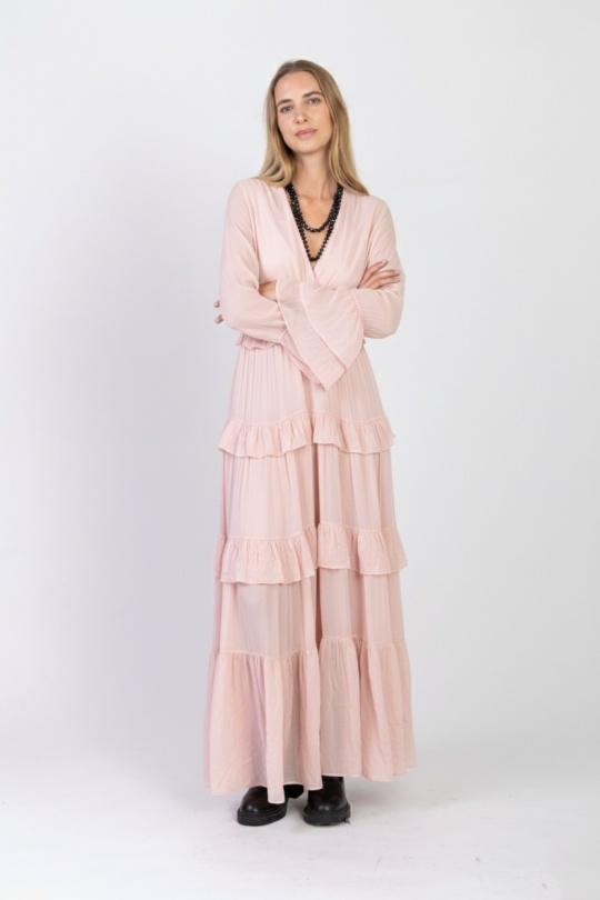 Robes longues Femme Bleu ciel Max & Enjoy ROBE LONGUE EN SOIE MÉLANGÉE 33098 Efashion Paris