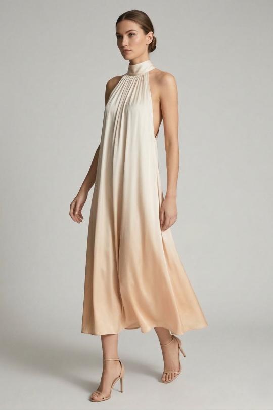 Robes mi-longues Femme Rose Max & Enjoy ROBE EN SOIE MÉLANGÉE 34257 Efashion Paris