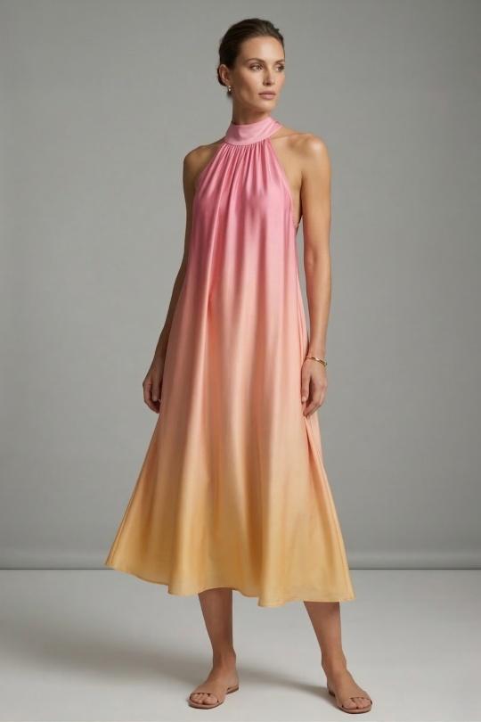 Abiti al polpaccio Donna Pink Max & Enjoy ROBE EN SOIE MÉLANGÉE 34257 Efashion Paris