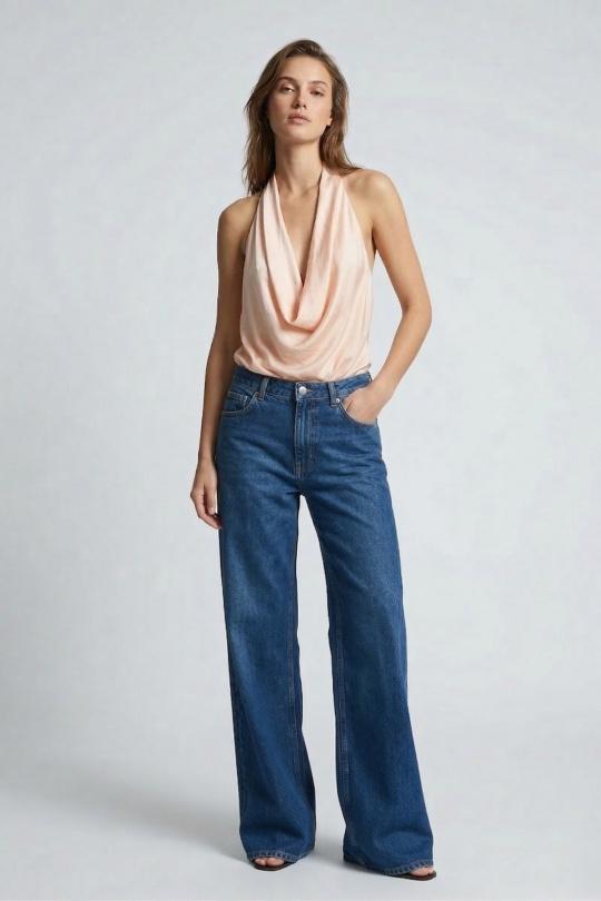 Tops Femme Jaune Max & Enjoy TOP  DOS NUS EN SOIE MÉLANGÉE 34229 Efashion Paris