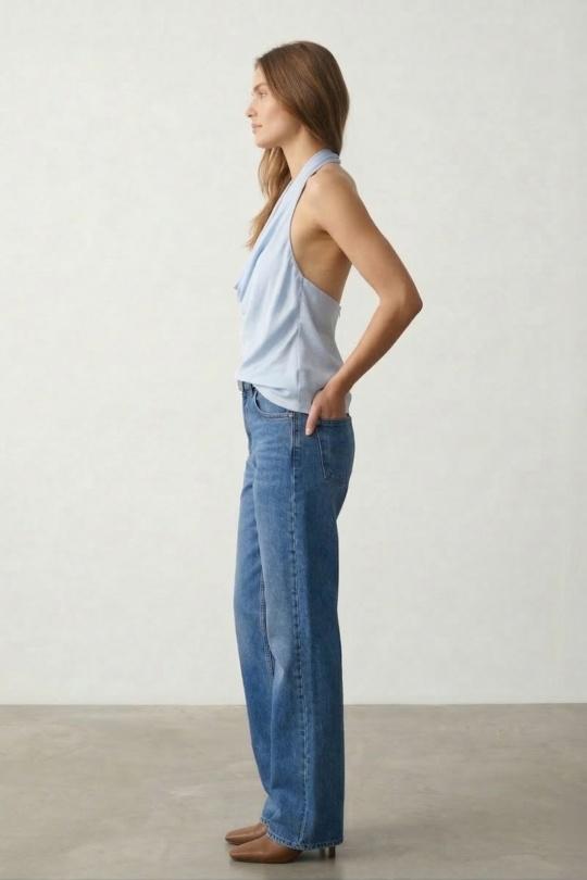 Tops Femme Jaune Max & Enjoy TOP  DOS NUS EN SOIE MÉLANGÉE 34229 Efashion Paris