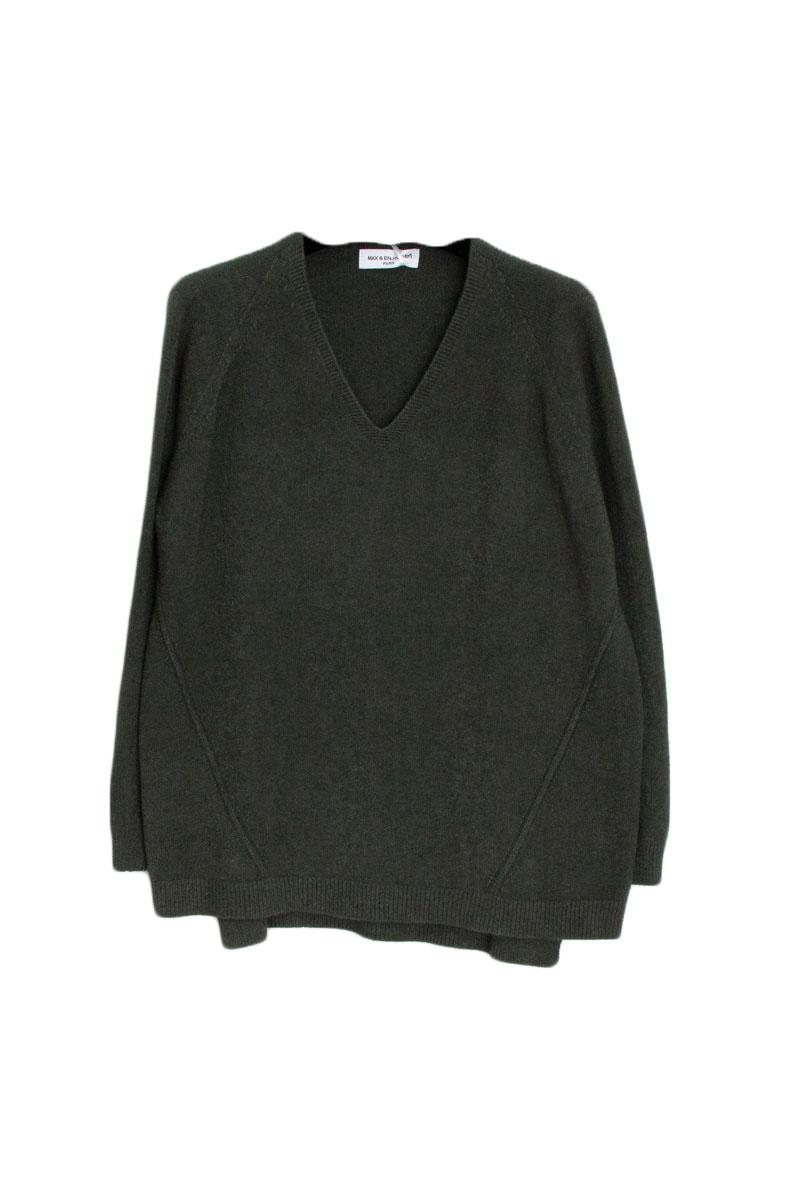 Jumpers Women Khaki Max & Enjoy 17032-PULL SANS COUTURE #c Efashion Paris