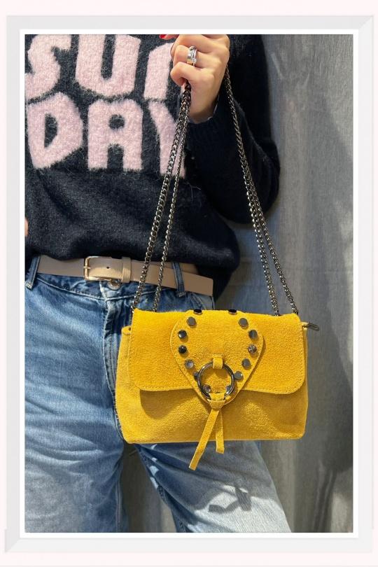 Sacs à bandoulière Maroquinerie Jaune moutarde Z ET Z I -Bag  C19288 Efashion Paris