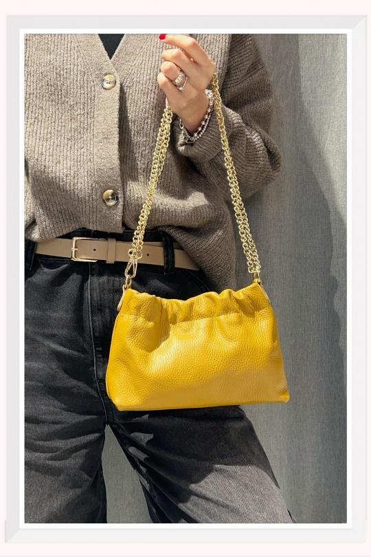 Sacs à bandoulière Maroquinerie Jaune moutarde Z ET Z I -Bag  C204601 Efashion Paris