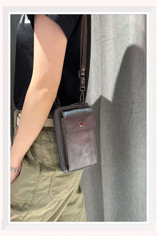 Sacs à bandoulière Maroquinerie Gris foncé Z ET Z I -Bag  C1229D Efashion Paris