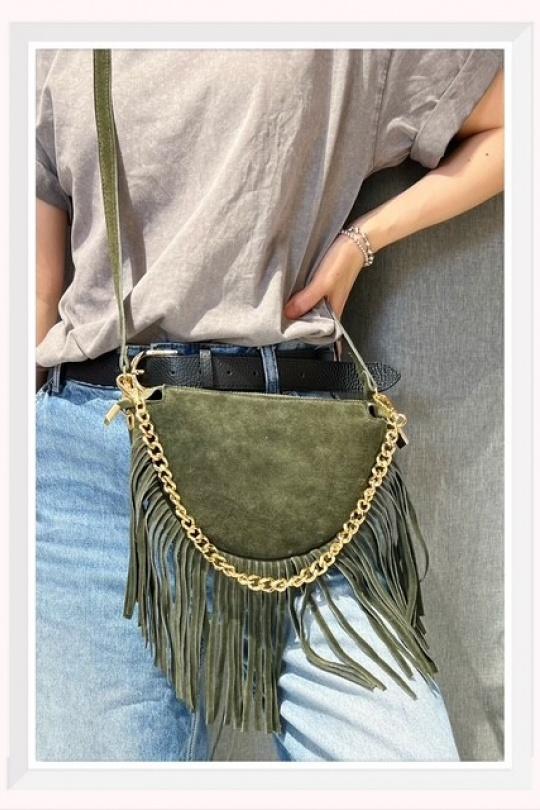 Sacs à bandoulière Maroquinerie Kaki Z ET Z I -Bag  C208211 Efashion Paris