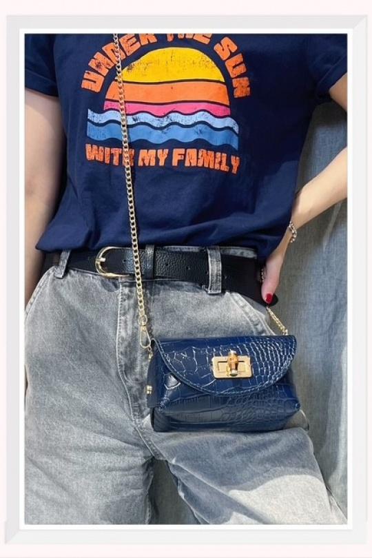 A tracolla Borse Navy blue Z ET Z I -Bag  C1006 Efashion Paris